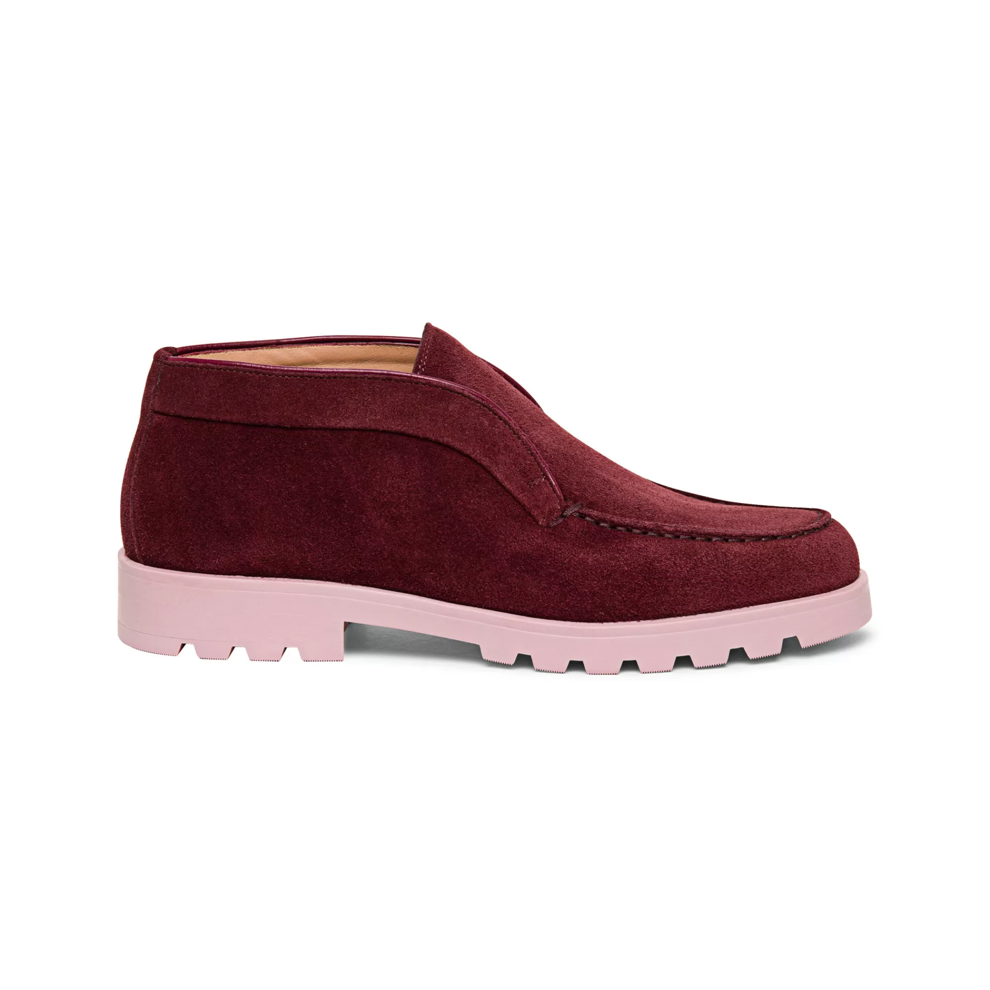 Store Stivaletto desert da donna in suede bordeaux e rosa Vedi tutte le calzature | Scarpe basse