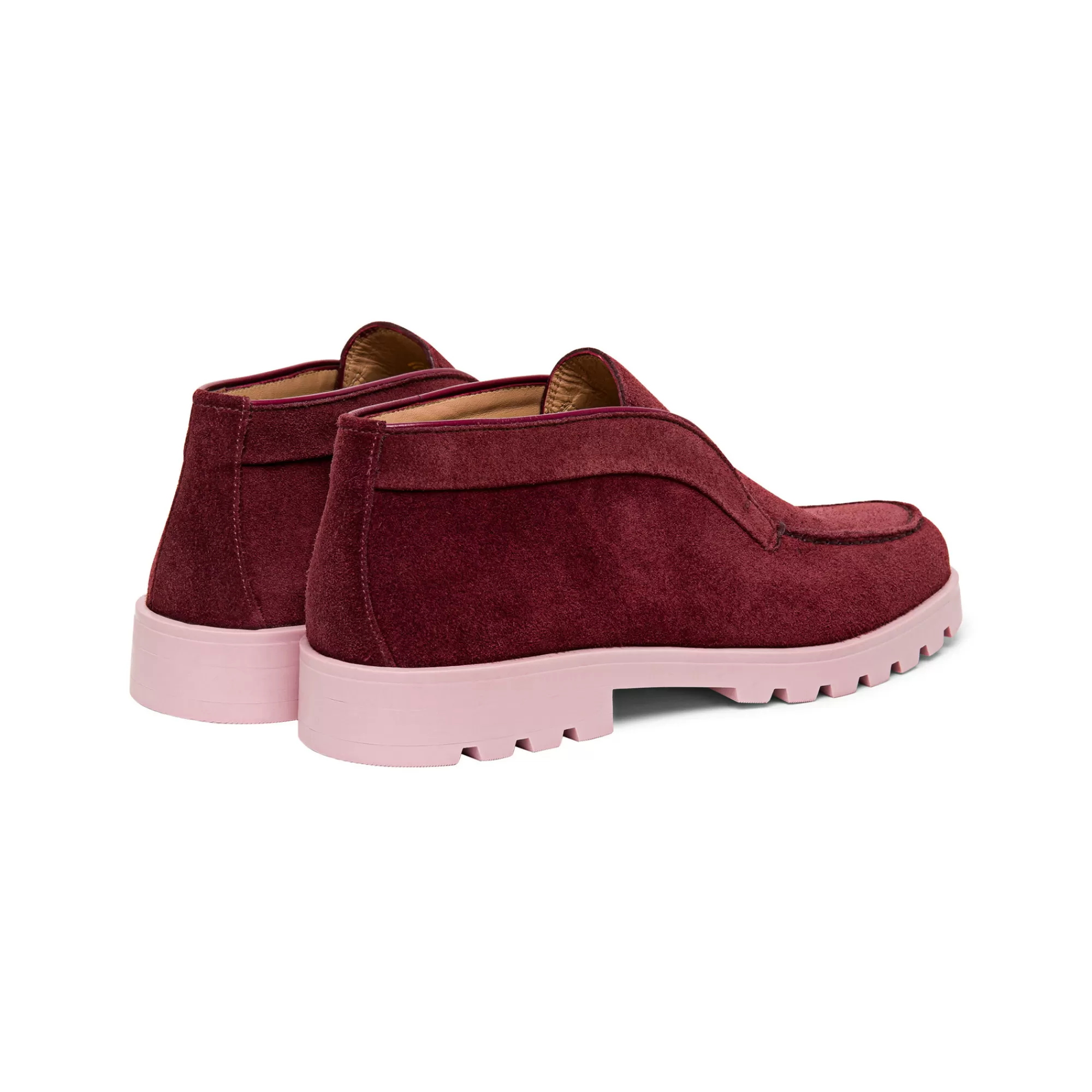 Store Stivaletto desert da donna in suede bordeaux e rosa Vedi tutte le calzature | Scarpe basse