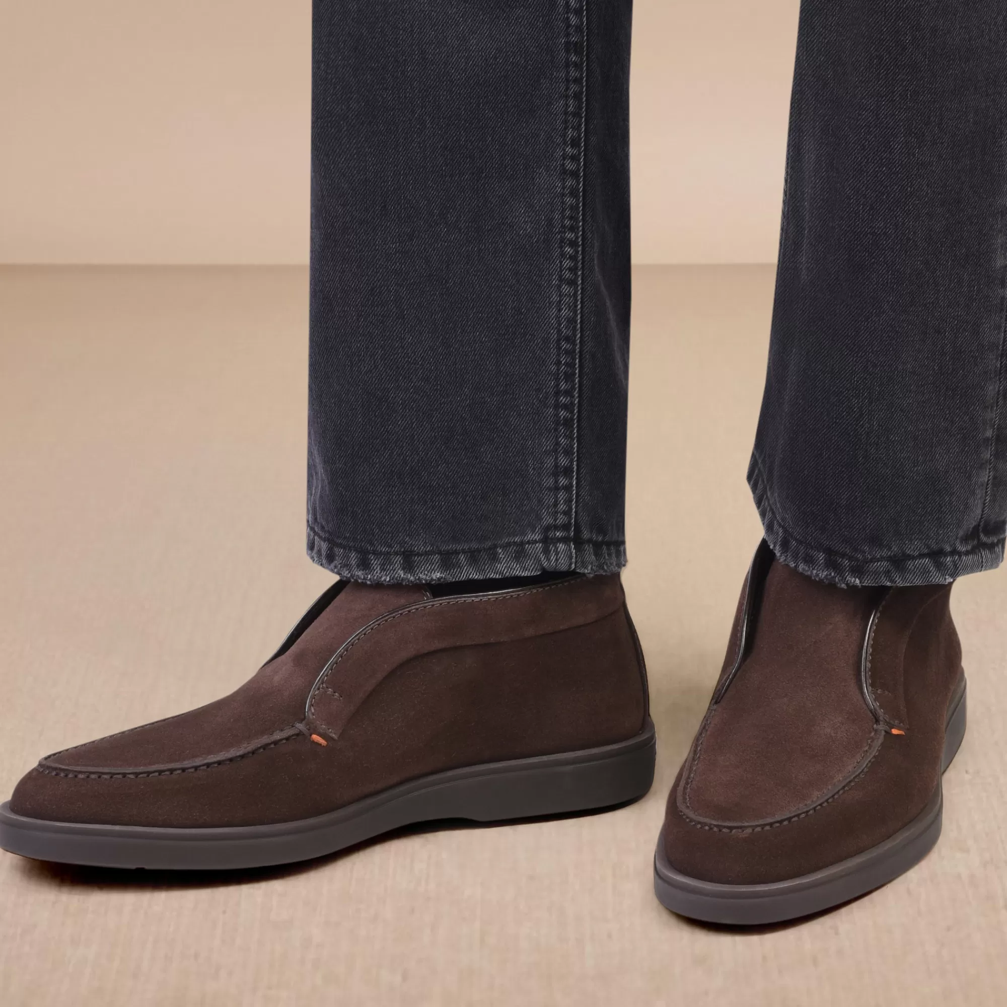 Discount Stivaletto desert da uomo in suede marrone Vedi tutte le calzature | Stivali