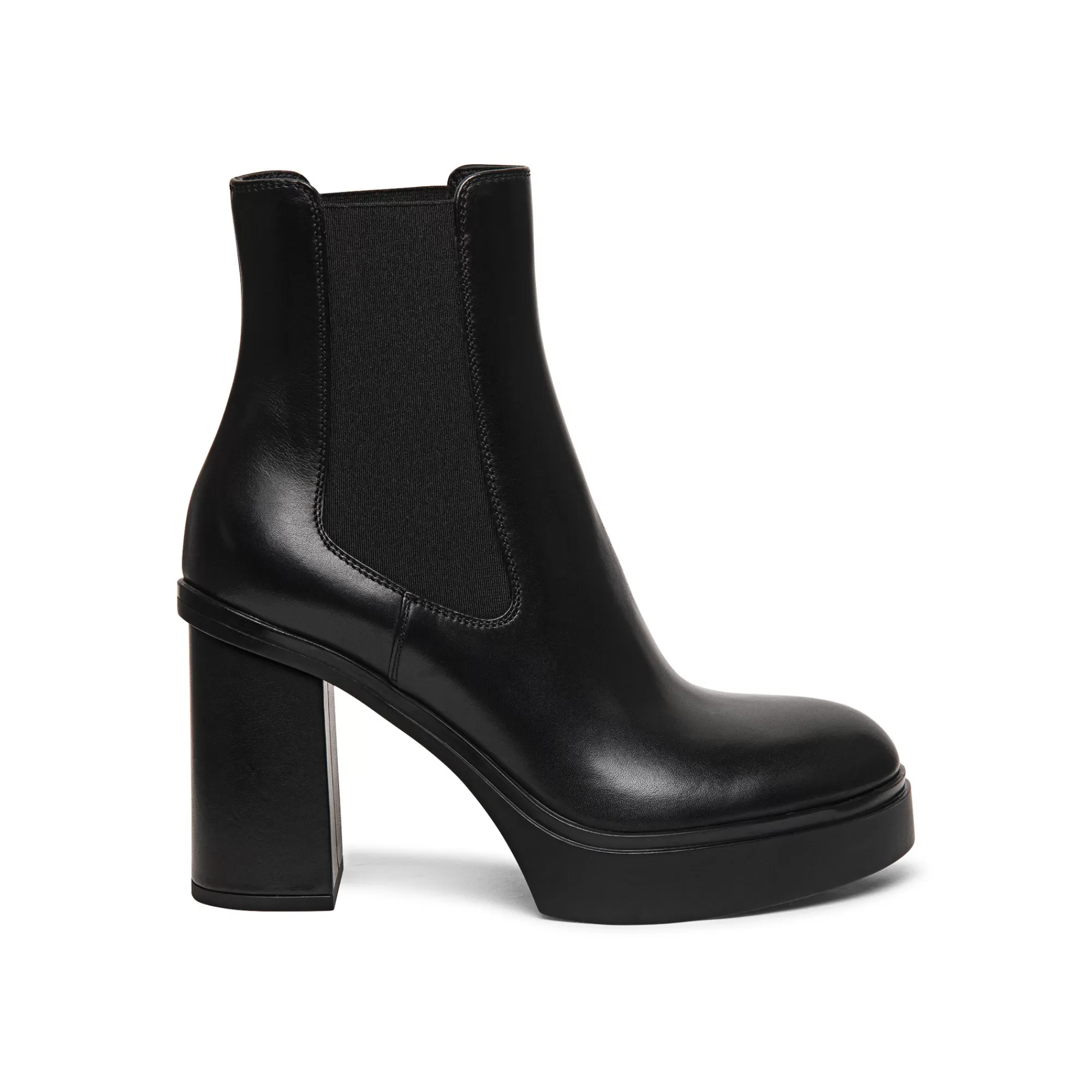 Sale Stivaletto tacco alto da donna in pelle nera Vedi tutte le calzature | Stivali & Stivaletti