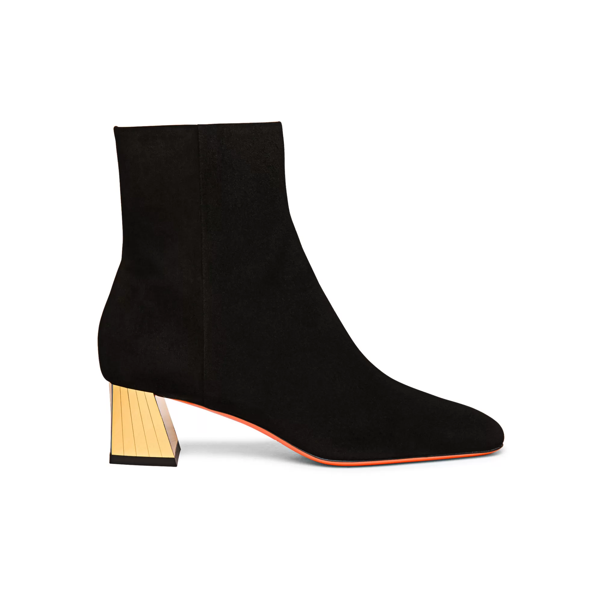 Online Stivaletto tacco basso da donna in suede nero Vedi tutte le calzature | Stivali & Stivaletti