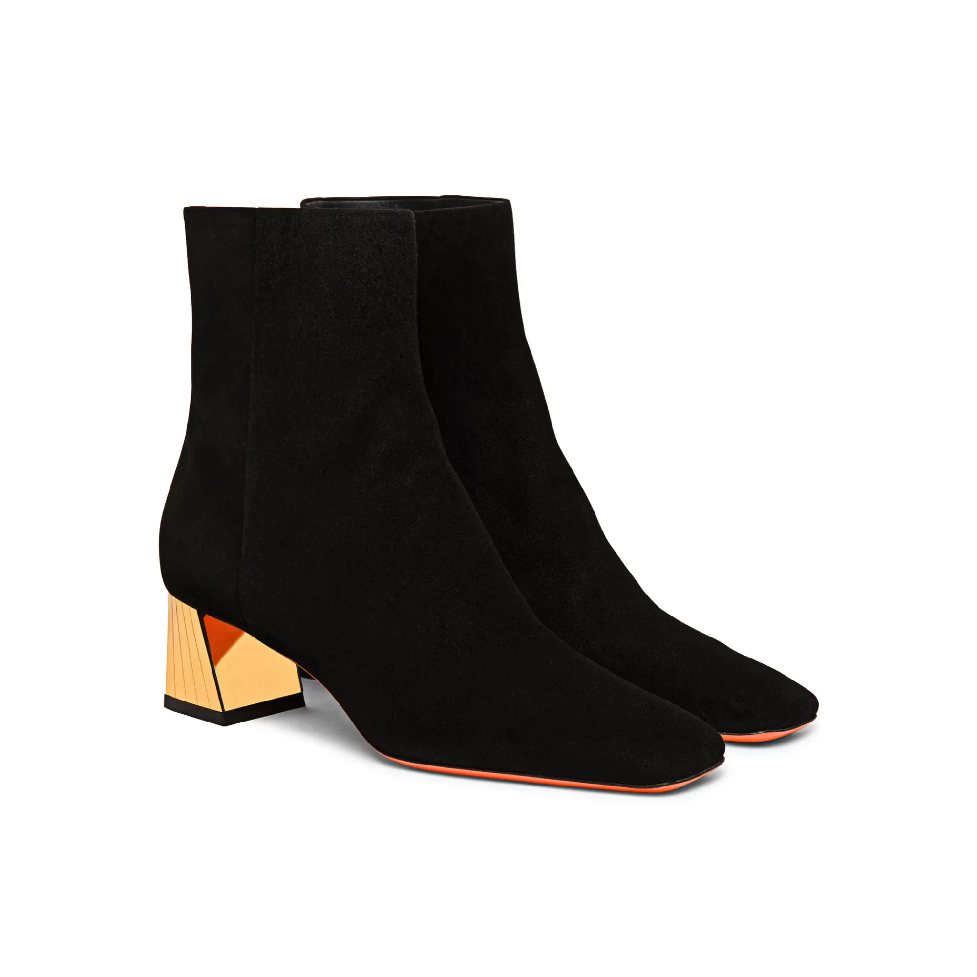 Online Stivaletto tacco basso da donna in suede nero Vedi tutte le calzature | Stivali & Stivaletti