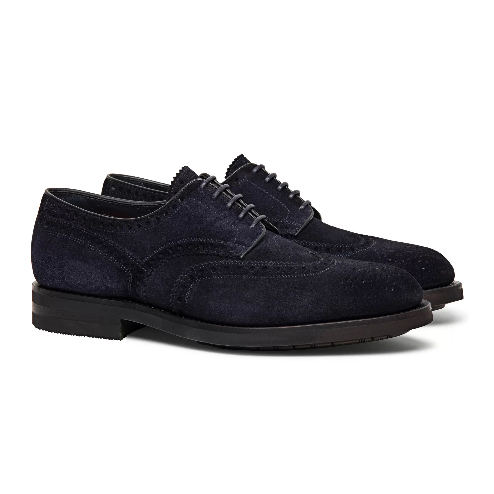 New Stringata derby brogue da uomo in suede blu | SUGGERIMENTI Vedi tutte le calzature | Stringate