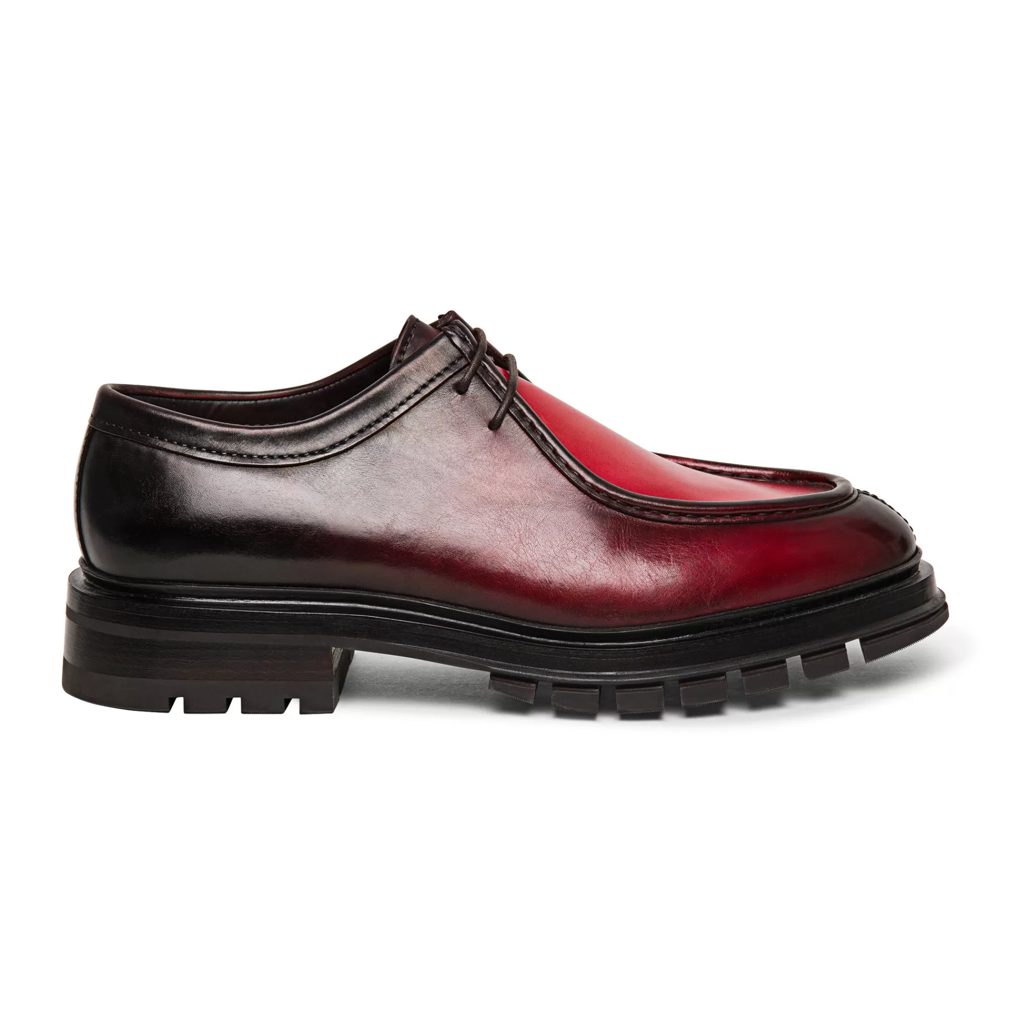 Discount Stringata derby da uomo in pelle bordeaux | SUGGERIMENTI Vedi tutte le calzature | Stringate