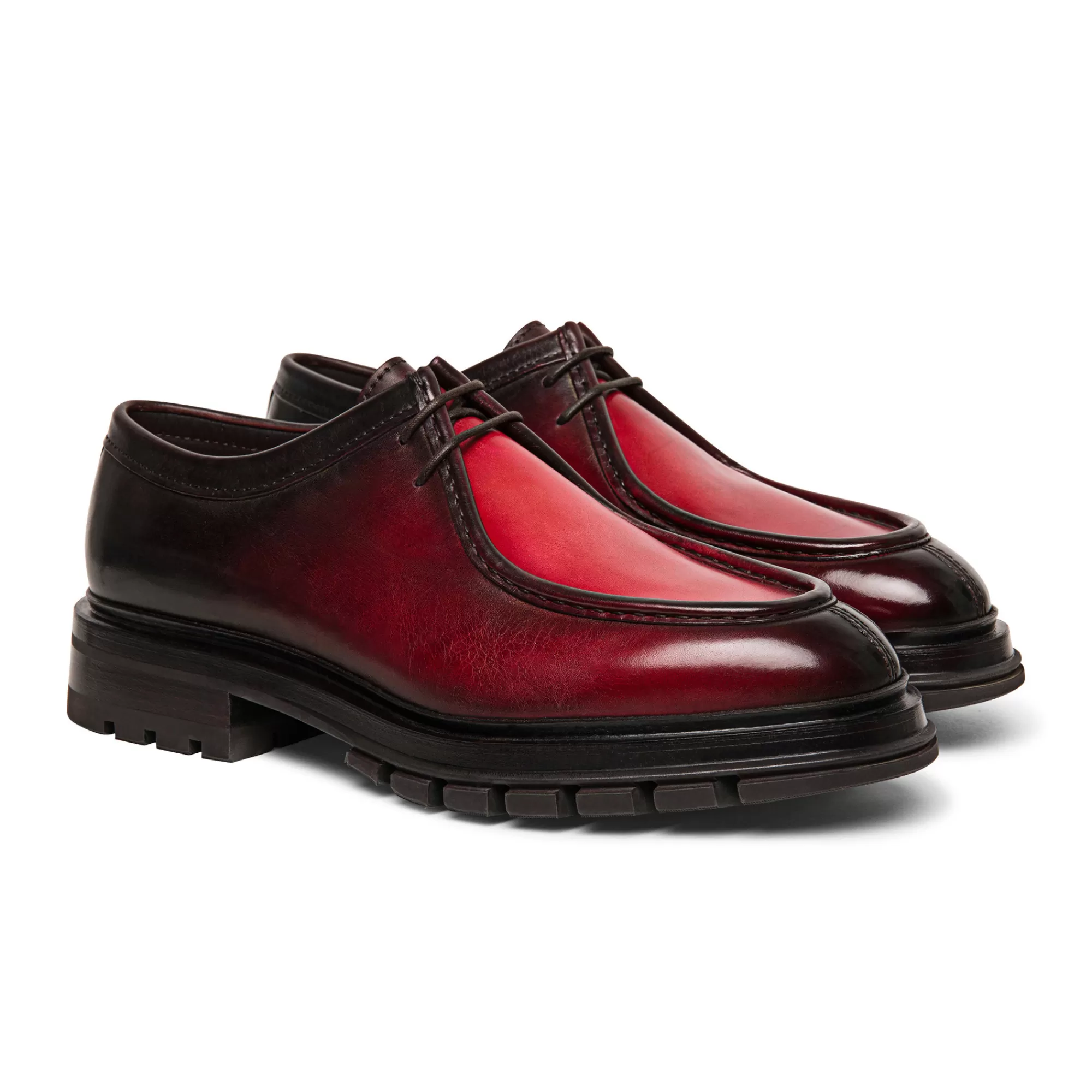 Discount Stringata derby da uomo in pelle bordeaux | SUGGERIMENTI Vedi tutte le calzature | Stringate