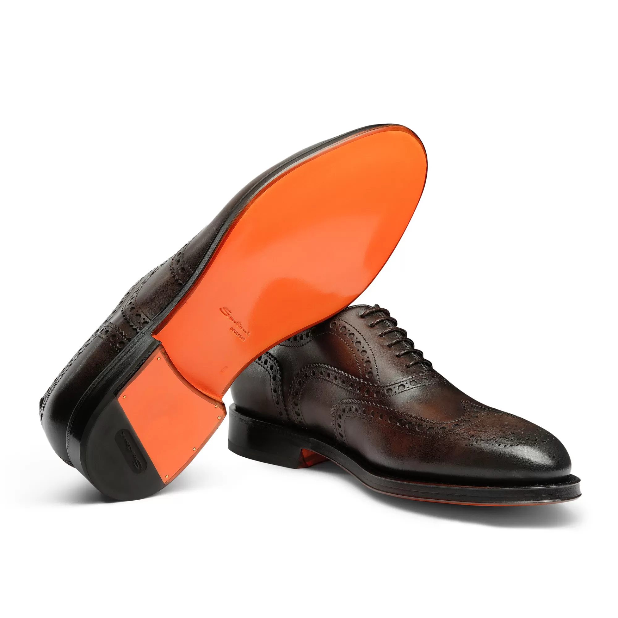 Best Stringata oxford brogue da uomo in pelle anticata marrone | SUGGERIMENTI Vedi tutte le calzature | Stringate