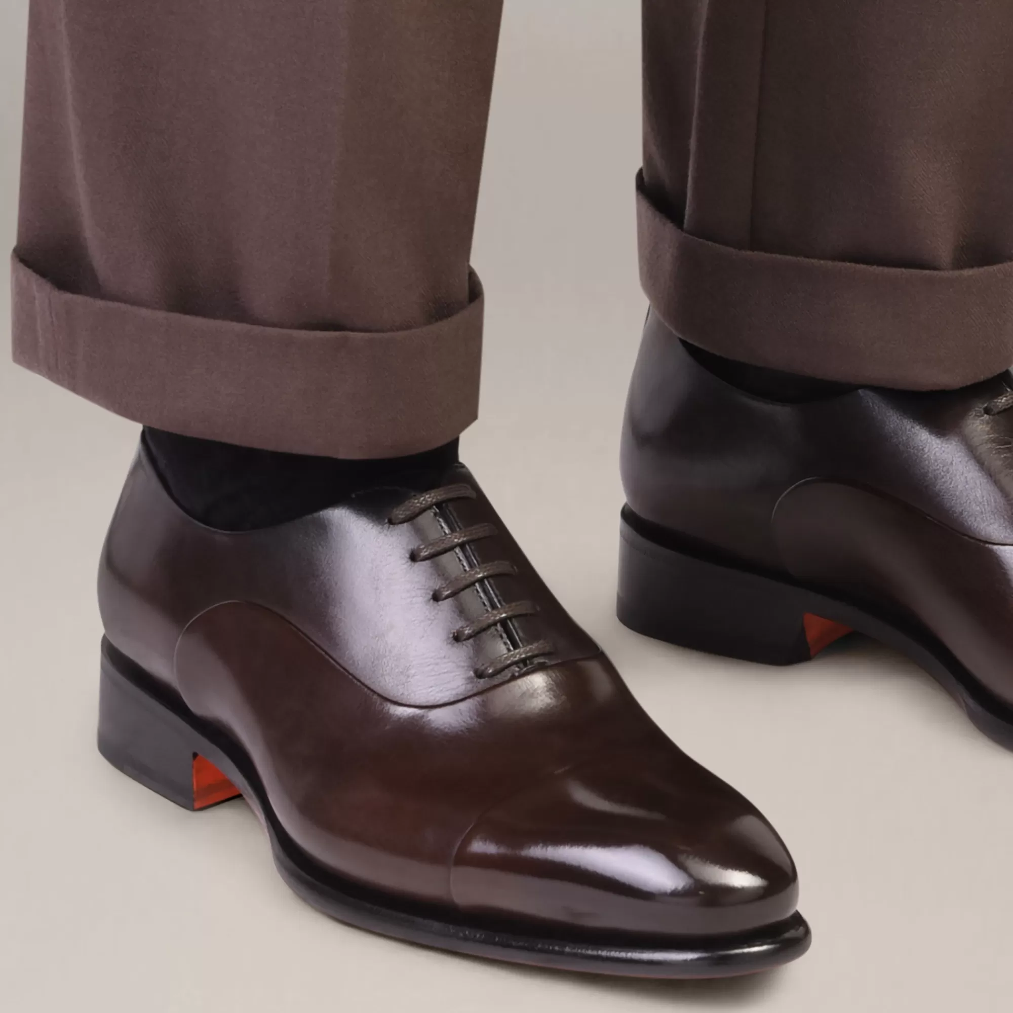 Online Stringata oxford da uomo in pelle anticata marrone | SUGGERIMENTI Vedi tutte le calzature | Stringate